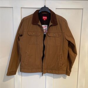 Coleman Mens Brown LARGE quilted lined warm workwear Jacket Coat NEW NWT $120